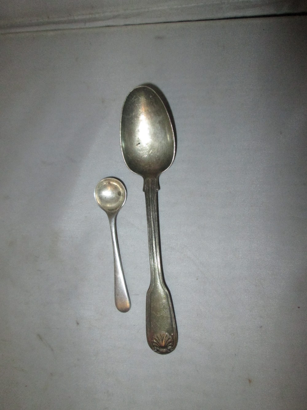 SIlver teaspoon & salt spoon London