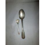 SIlver teaspoon & salt spoon London