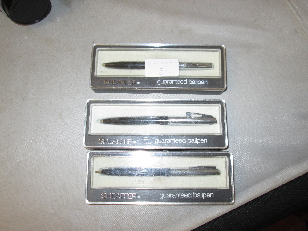 3 x Sheaffer ball point pens