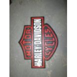 Cast iron sign : Harley Davidson