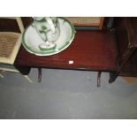Reproduction coffee table & Staffordshire pottery washbowl set