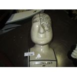 Pottery phrenology head