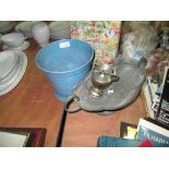 Decorative vase and pewter etc.