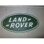 Cast iron Land Rover sign