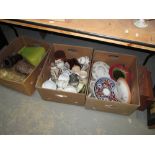 3 x boxes of decorative china glass oddments etc.