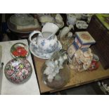 China ornaments, Kutani tea pot etc.