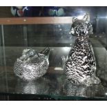 2 x Murano glass bird ornaments
