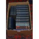 Charles Dickens library volumes 8-17 cloth bound along with other early C20th books.