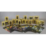 A cased set of 19 collectable hand painted cast lead figures from the movie trilogy 'The Lord of