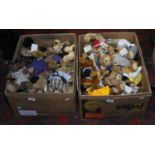 Two boxes of collectors teddy bears from The Teddy Bear Collection.