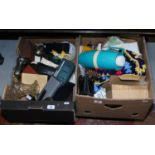 Two boxes of miscellaneous collectables to include leather goods, perfume,