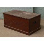 A Victorian pine blanket box