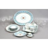 Seventeen pieces of Wedgwood part dinner service in the Florentine turquoise design along with a