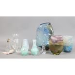 A group of decorative glasswares including Greenhalgh art glass, Caithness etc.