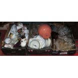 Three boxes of ceramics and glass including Duchess & Royal Albert etc.