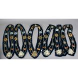 Buffalos regalia; six lodge collars with enamelled jewels for the boundary lodge.