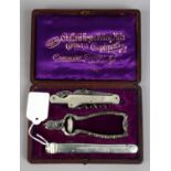 Sheffield Forge & Rolling Mills commemorative cased set of accoutrements; multi blade knife,