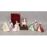 A set of seven limited edition figures of Henry VIII and wives with folder of certificates.