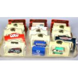 Fifteen boxed Diecast model vehicles including Matchbox, Lledo, Corgi etc.