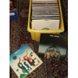 A box of L.P records to include The Beatles, Johnny Cash, Elvis etc.