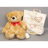 A large Steiff teddy bear from the cosy friends collection with tags.