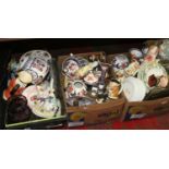 Three boxes of miscellaneous pottery,