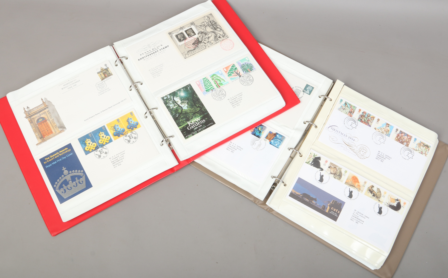 Two albums of British first day covers to include special hand stamps booklet panes and blocks.