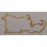 A 9ct gold double link necklace, weight 9 grams.