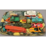 A tray of vintage Diecast model cars including Corgi etc.