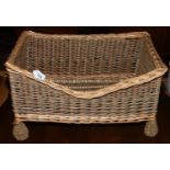 A wicker work dog/cat basket.