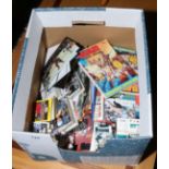 A box of comics to include flash, Star Treck,