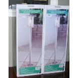 Two new and boxed stainless steel 1m post lights by Micromark model number MM18128.