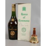 A 685ml bottle of House of Commons Celebration Cognac by Camus, box signed by the RT.