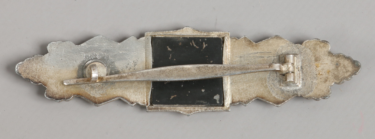 A World War II German Third Reich silver grade close combat clasp, makers mark FB & L. - Image 2 of 2