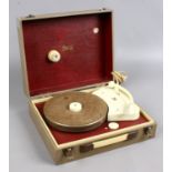 A vintage 1950s working Phillips portable record player.