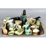 A well filled tray of Hornsea pottery animals, bowls, pint mug etc.