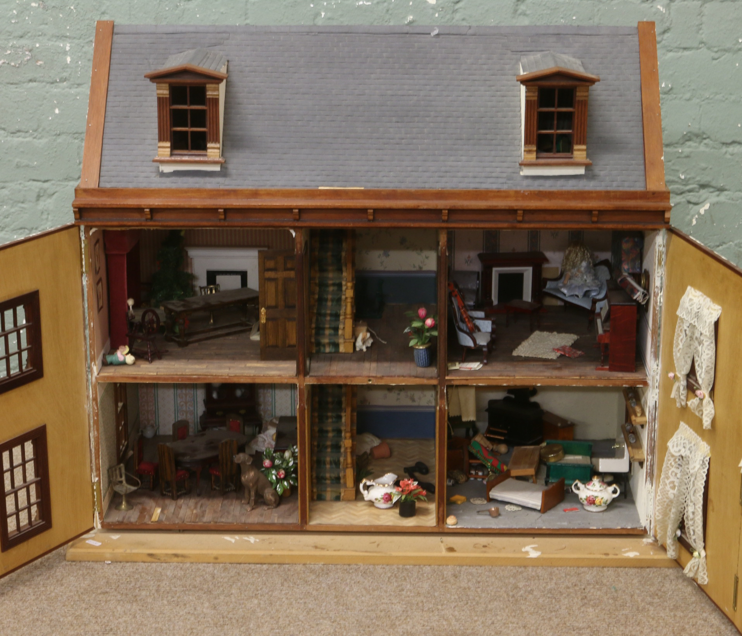 A Kendrew House kit built large dolls house, - Image 2 of 2