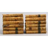 A collection of 12 early C19th leather bound editions of The Works of Shakespeare including Taming