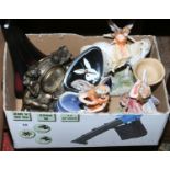 A box lot of composite fairy figures,