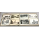 A vintage postcard/photograph album with views Arnhem 1945 etc.