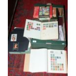 A box of stamp albums Stanley Gibbons catalogues etc.