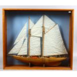 A cased model of a cutter 'Bluenose'.