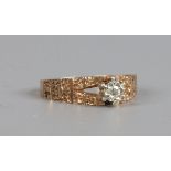 A ladies 9ct gold and diamond ring 3.14 grams, size P.