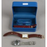 A cased gents Rotary wristwatch along with an Oris wristwatch.