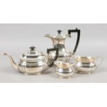 A silver plate four part tea/coffee service.