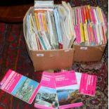 Two boxes of ordnance survey maps.