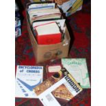 A box of mixed ephemera including music books, postcards etc.