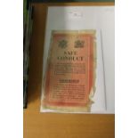 Two Second World war leaflets, one Russian propaganda and one surrender document