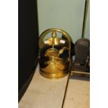 Brass coal helmet & companion wares