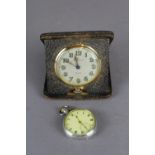 Large 8day cased Waltham pocket watch & silver cased pocket watch